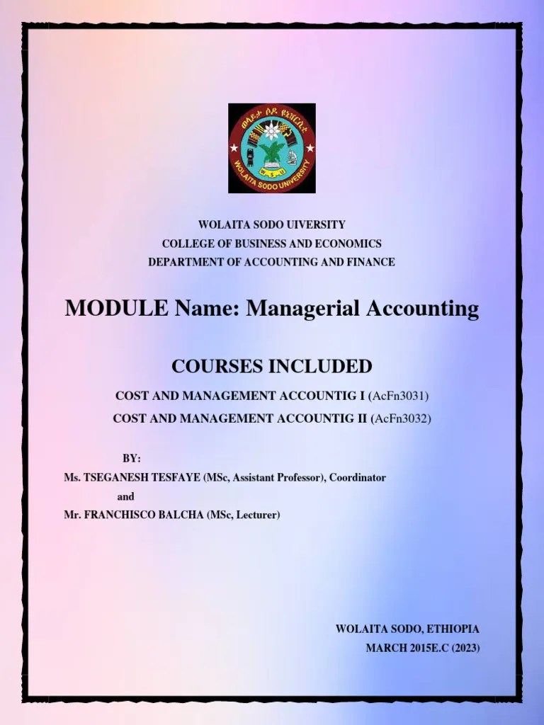 2 Managerial Accounting WSU PDF