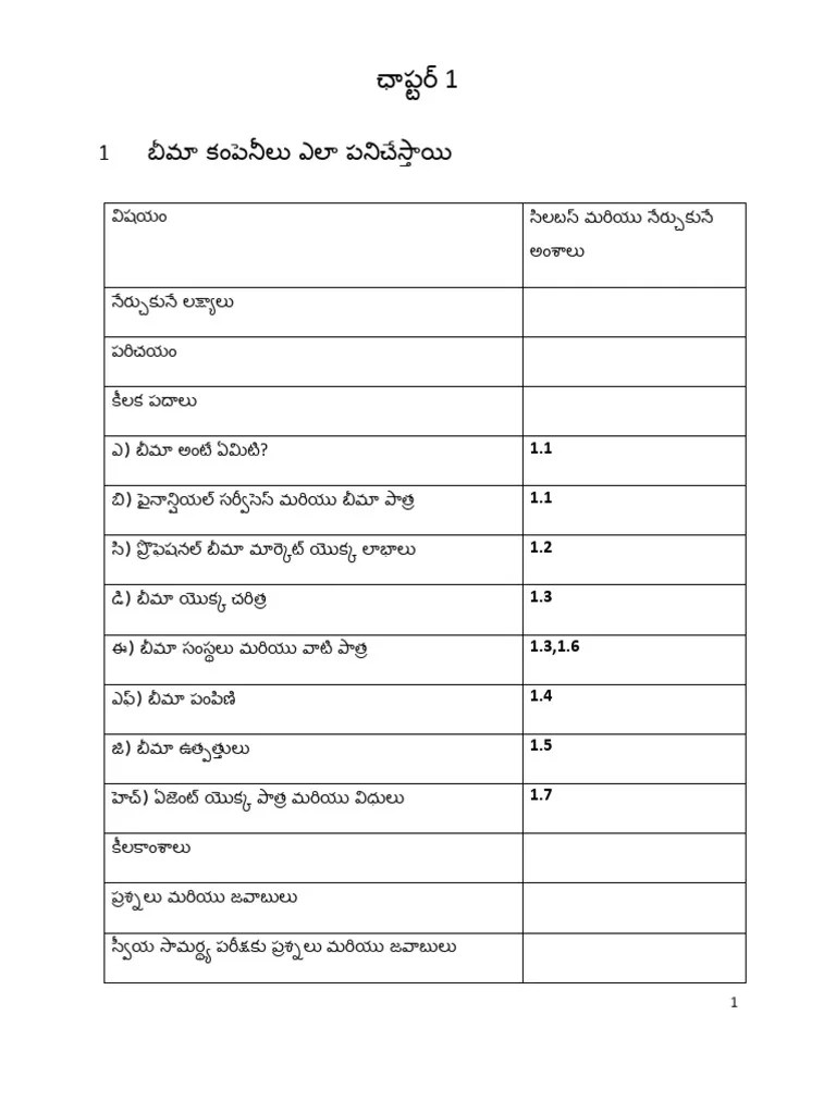 Chapter 1 Telugu PDF