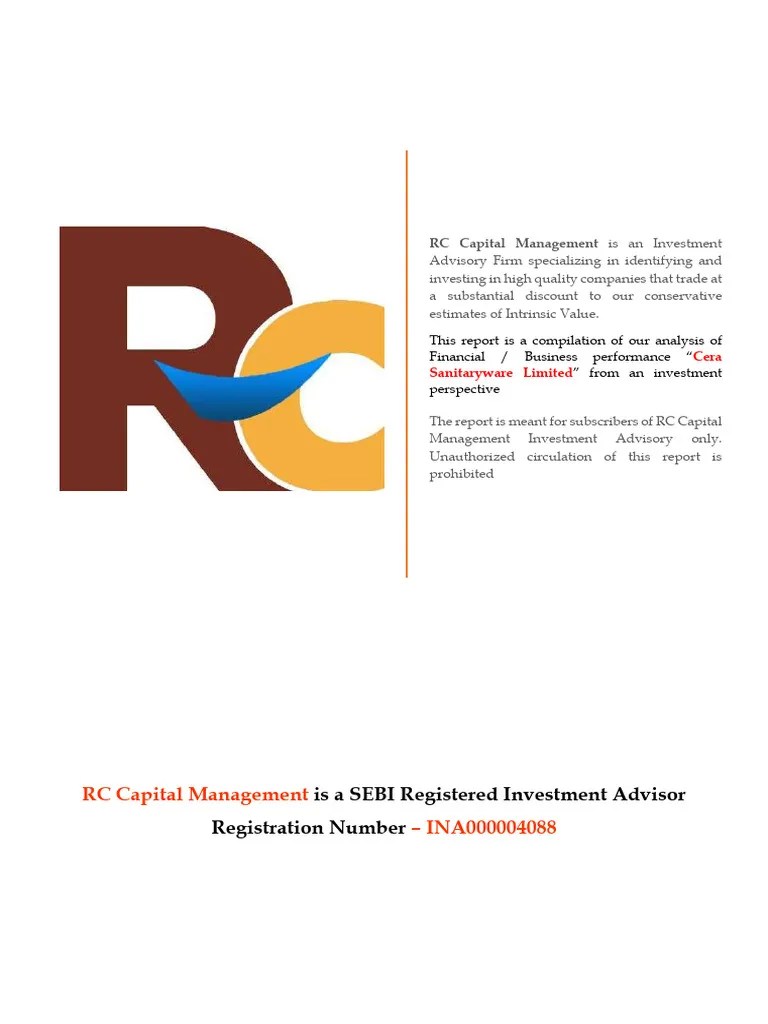 Cera Sanitaryware Limited 1 PDF Stocks Valuation (Finance)
