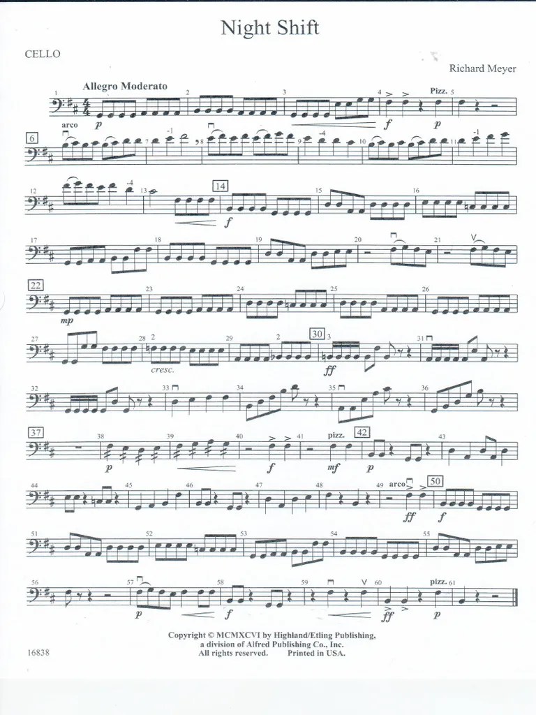 3. Night Shift Cello PDF