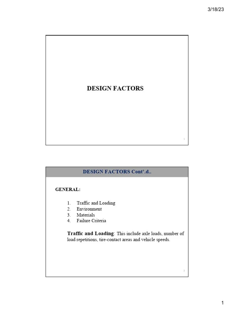 Design Factors PDF