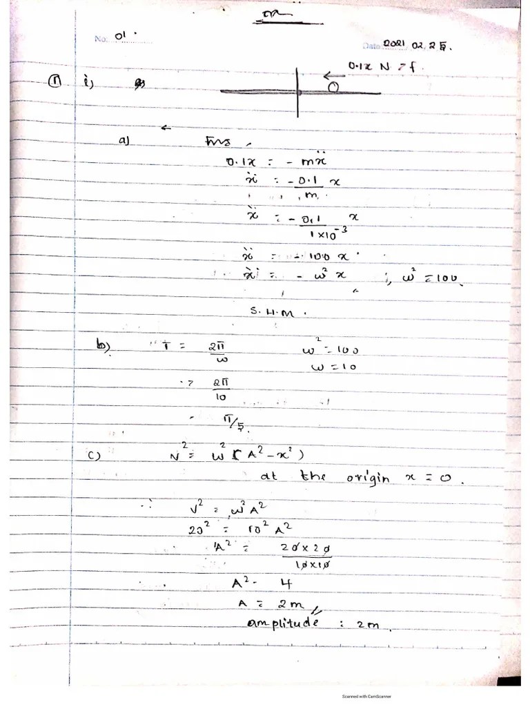 2019 Waves and Vibrations Answer PDF