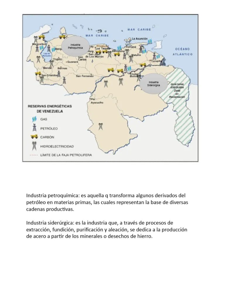 Mapa de Minerales Y Petróleo de Venezuela PDF
