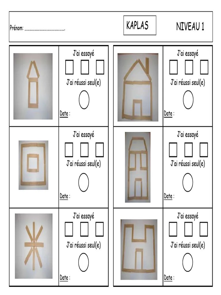 Cahier Progrès Kaplas PDF