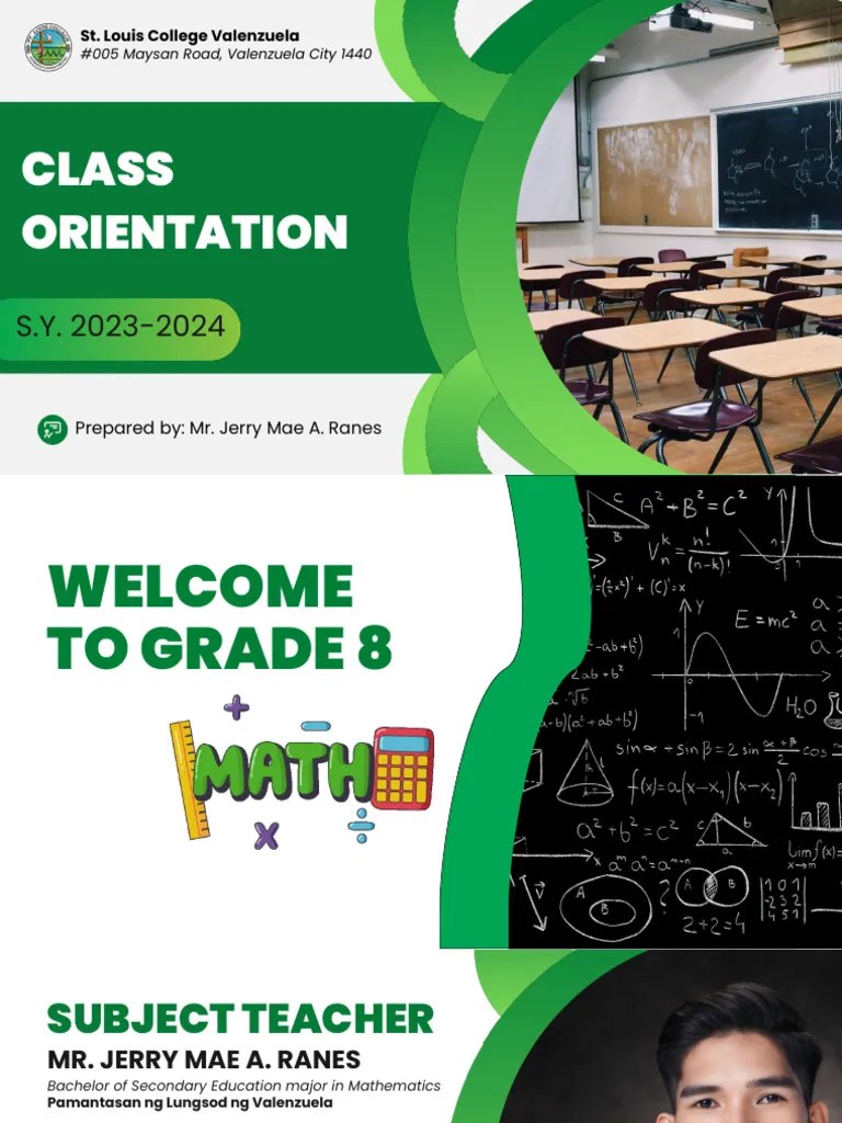 Class Orientation | PDF | Equations | Mathematics