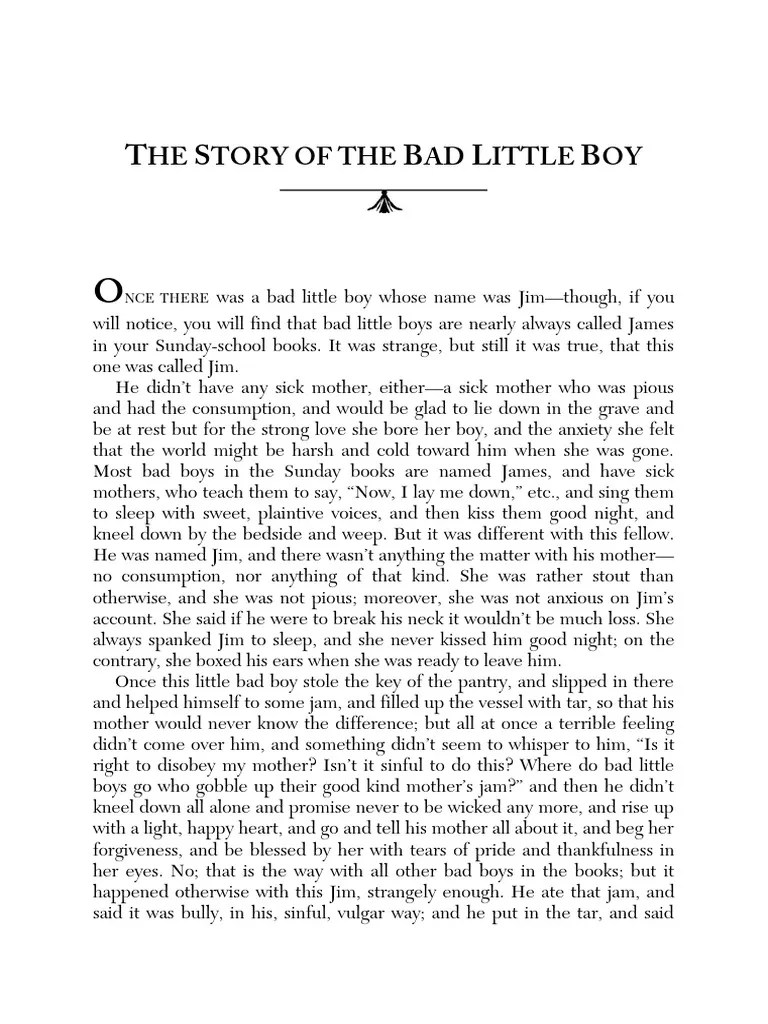The Story of The Bad Little Boy, Twain 1 PDF