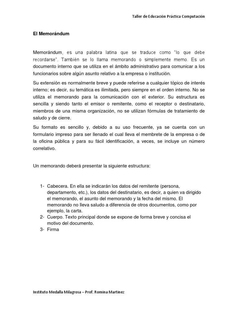 Ejemplo Imagenes De Memorandum