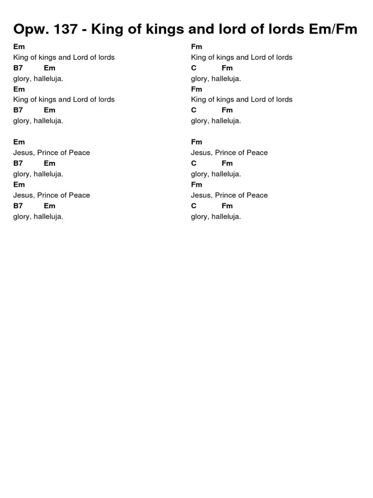 13 Opw. 137 King of Kings and Lord of Lords PDF