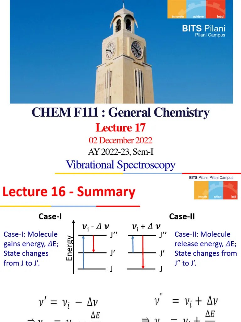 Lecture 17 PDF Infrared Spectroscopy Raman Spectroscopy