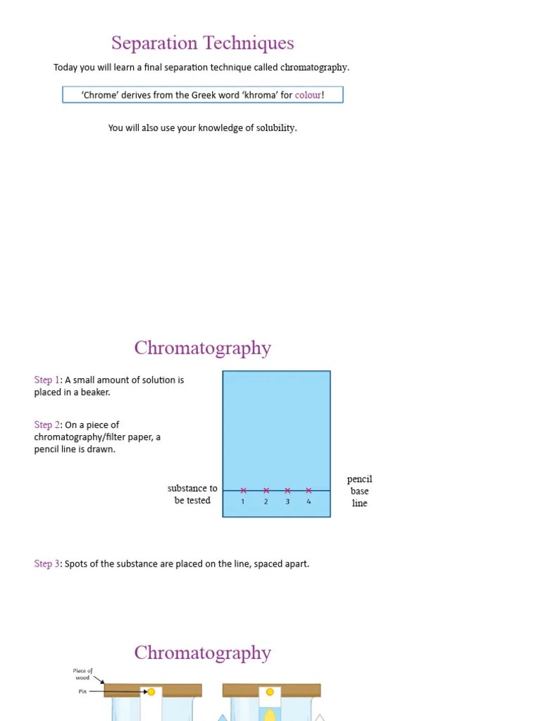 Chromatography Tutorial and Questions PDF
