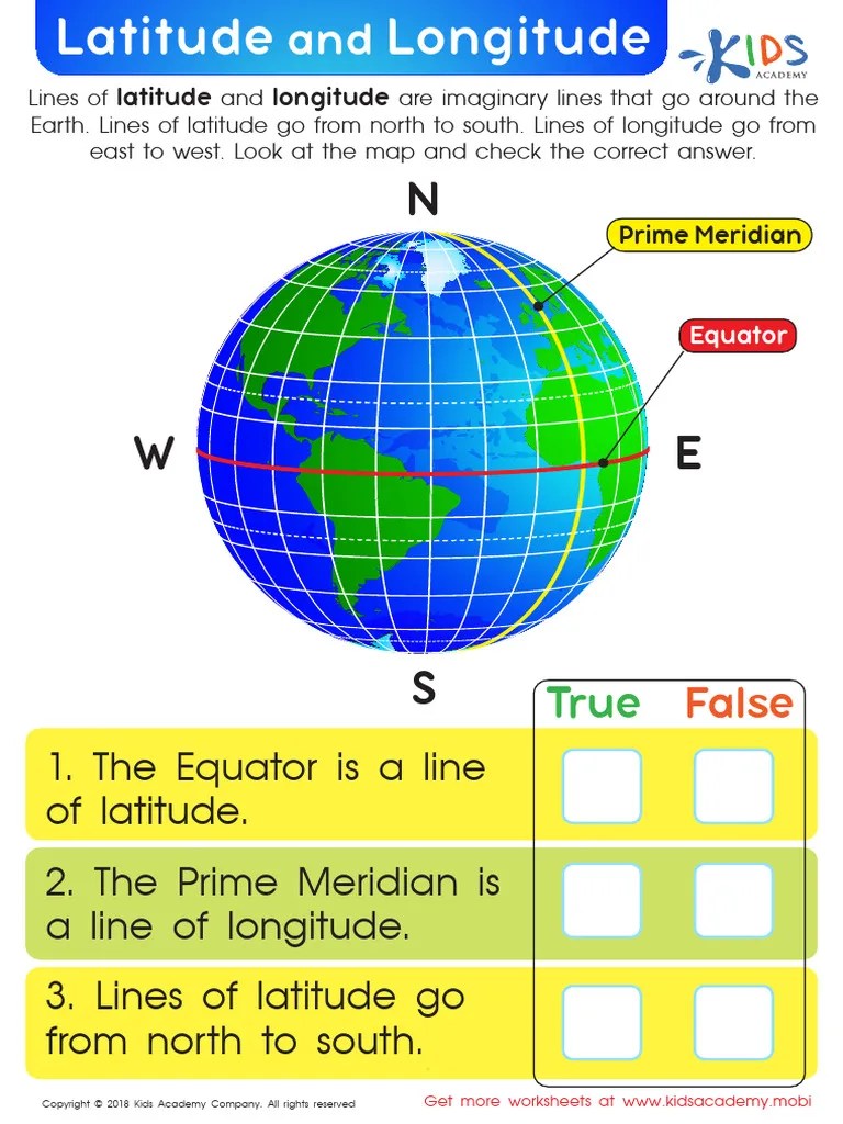 Grade 2 Latitude and Longitude Worksheet | PDF