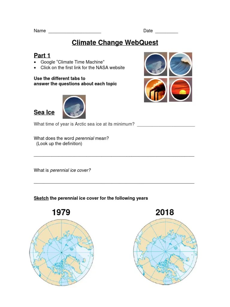 Climate Change WebQuest PDF