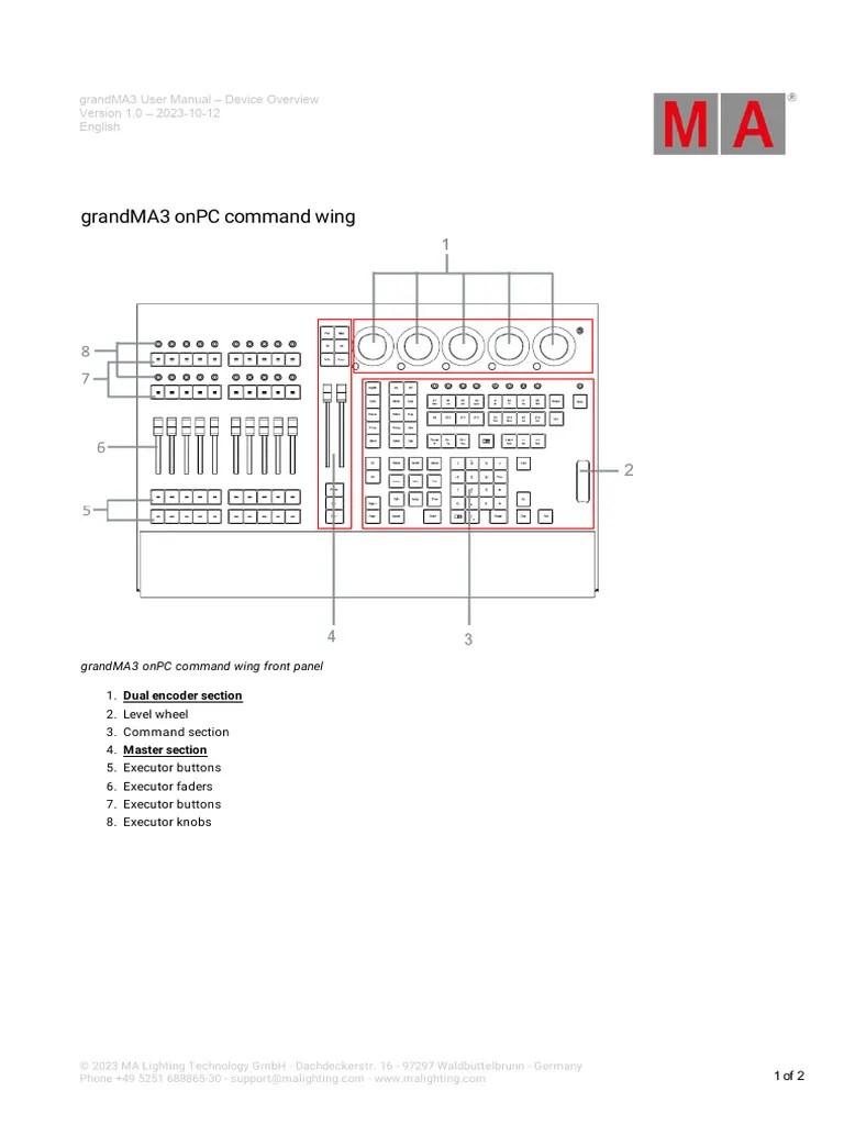 GrandMA3 User Manual-Do GrandMA3 OnPC Command Wing-En-V1.0 | PDF