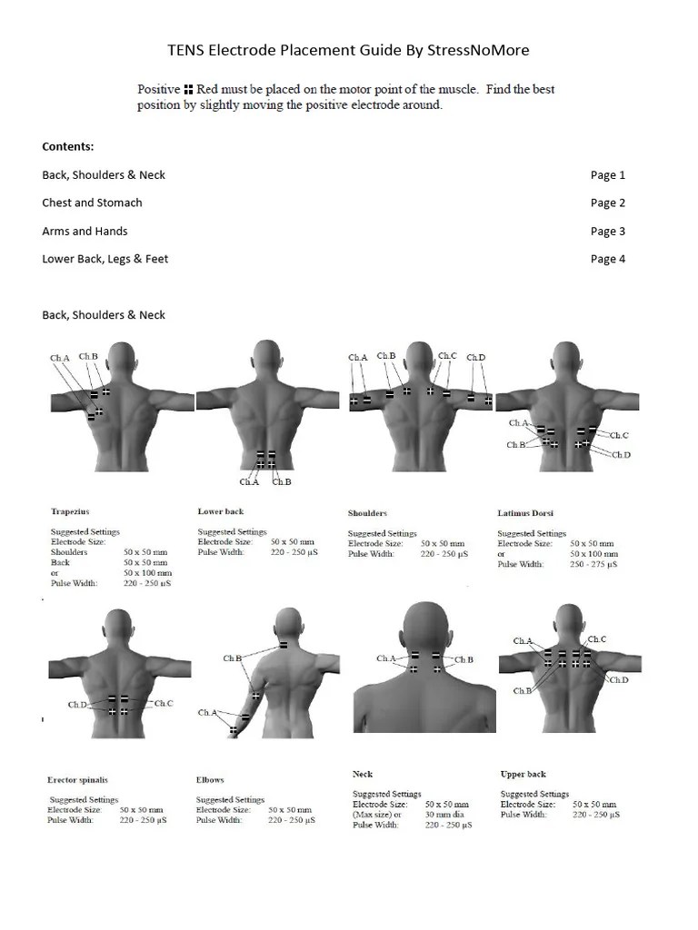 TENS Electrode Placement Guide | PDF