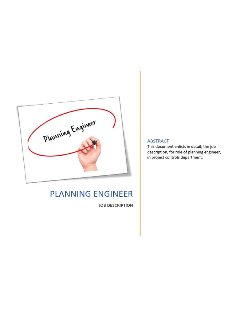 Planning Engineer PDF Data Information
