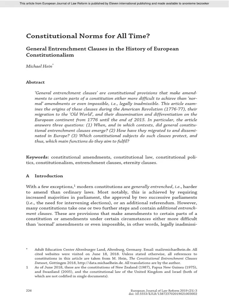 Constitutional Norms For All Time PDF Constitution Political Charters
