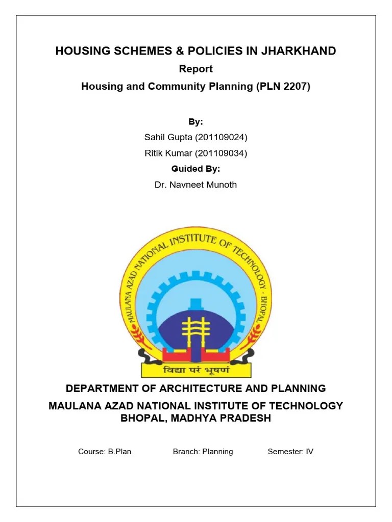 Housing Policy Jharkhand PDF Economies