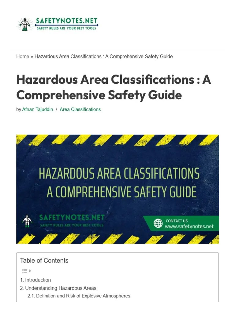 Hazardous Area Classifications _ A Comprehensive Safety Guide PDF