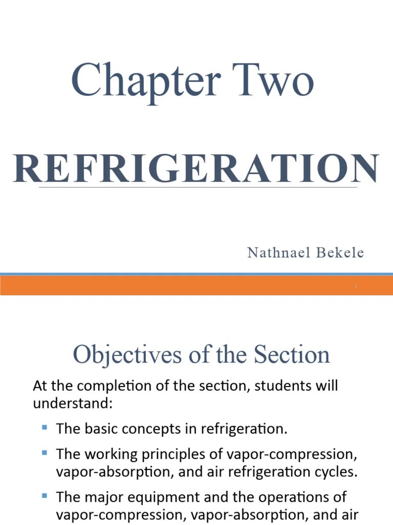 Chapter Two Pt1 PDF Refrigeration Water