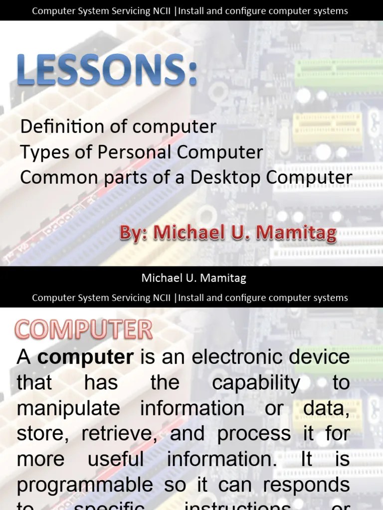 Types of Personal Computer PDF Electrical Engineering Information