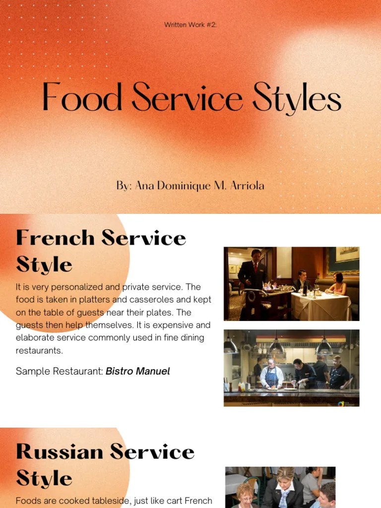 Food Service Styles PDF