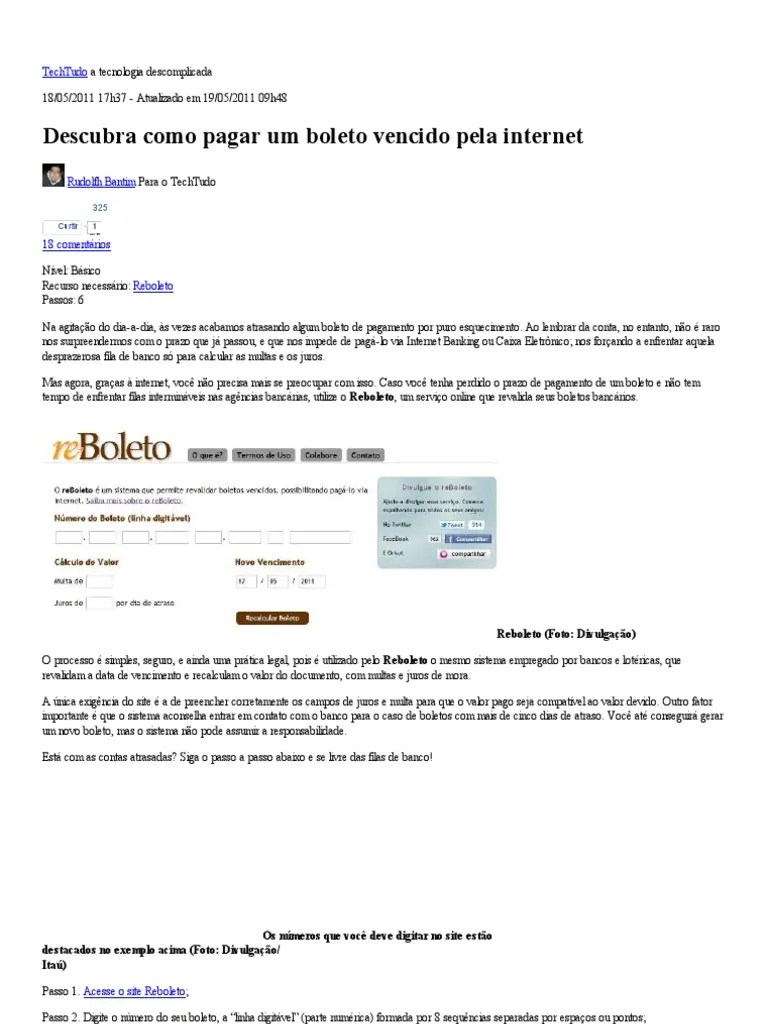 Descubra Como Pagar Um Boleto Vencido Pela Interesse