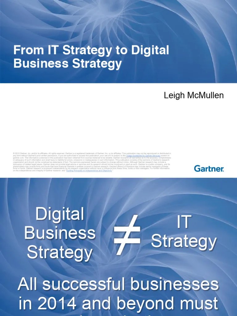 From IT Strategy To Digital Business Strategy PDF Strategic