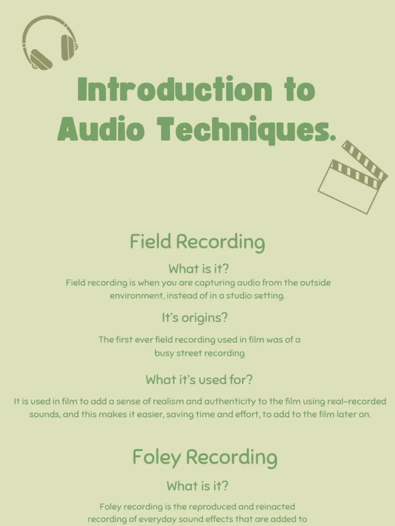 Introduction To Audio Techniques PDF