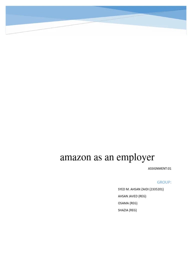 Assignment 1 Amazon Case Study PDF