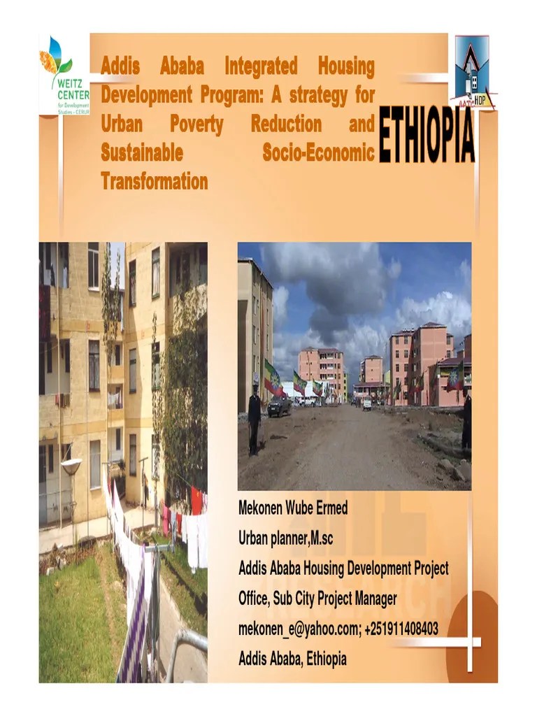 Addis Ababa Housing Development Project Mekonen Wube Ermed PDF