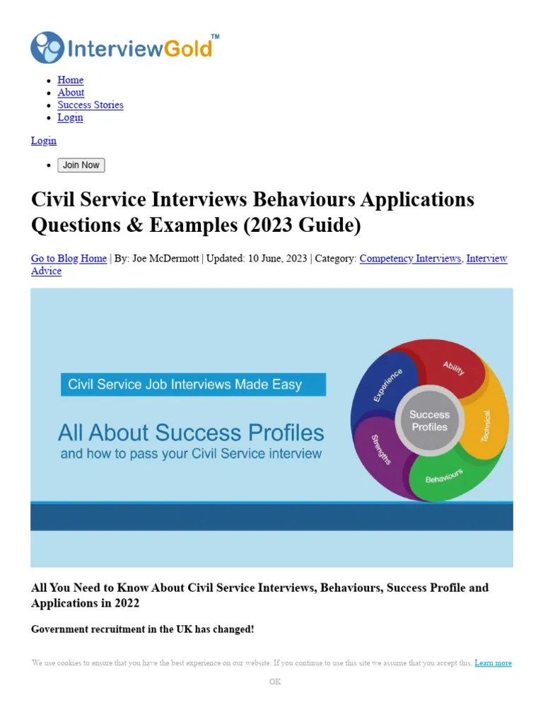 Civil Service Interviews Behaviours Applications Questions & Examples