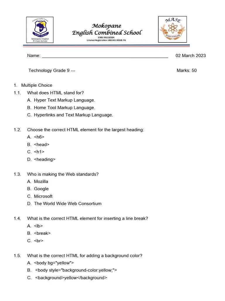 What Does HTML Stand For PDF