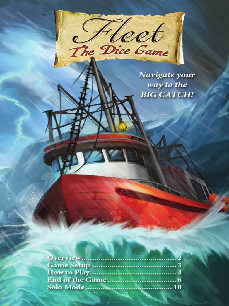 71 Fleet The Dice Game Rulebook PDF Fish Fish And Humans