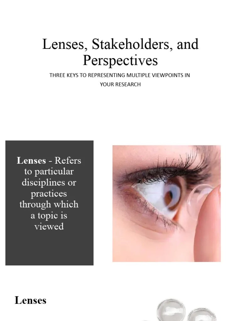 Lenses, Stakeholders, and Perspectives Download Free PDF Camera Lens