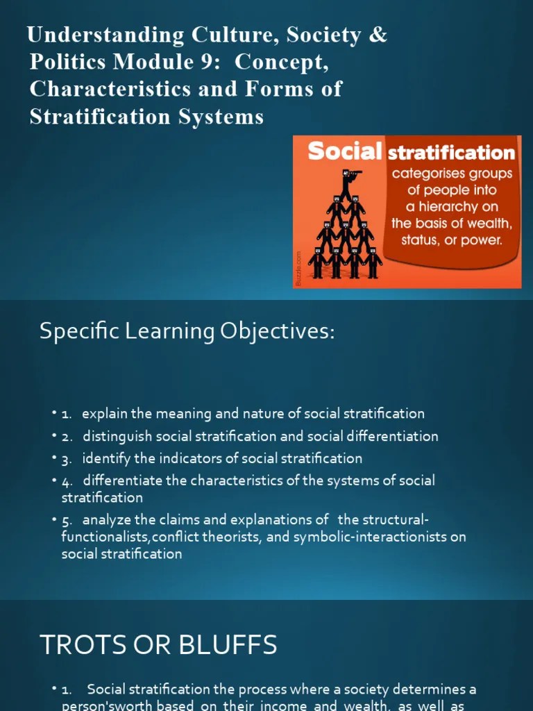 UCSP Module 9 PDF Social Status Social Stratification