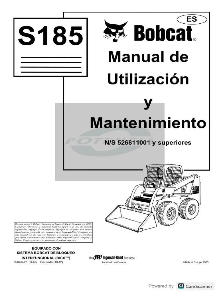 Manual MinicargadorBobcat S185 PDF