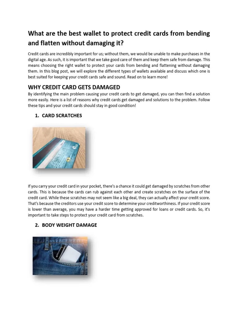 Best Wallet To Protect Credit Cards PDF
