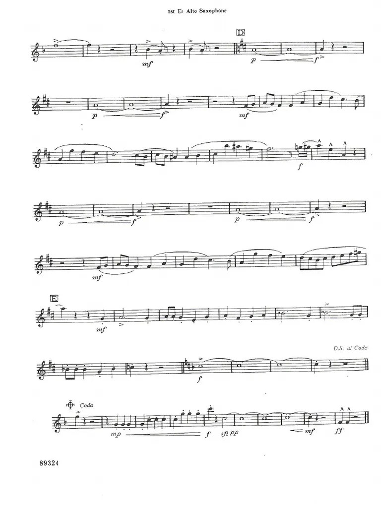Sleigh Ride 1st Sax Alto Page 2 PDF