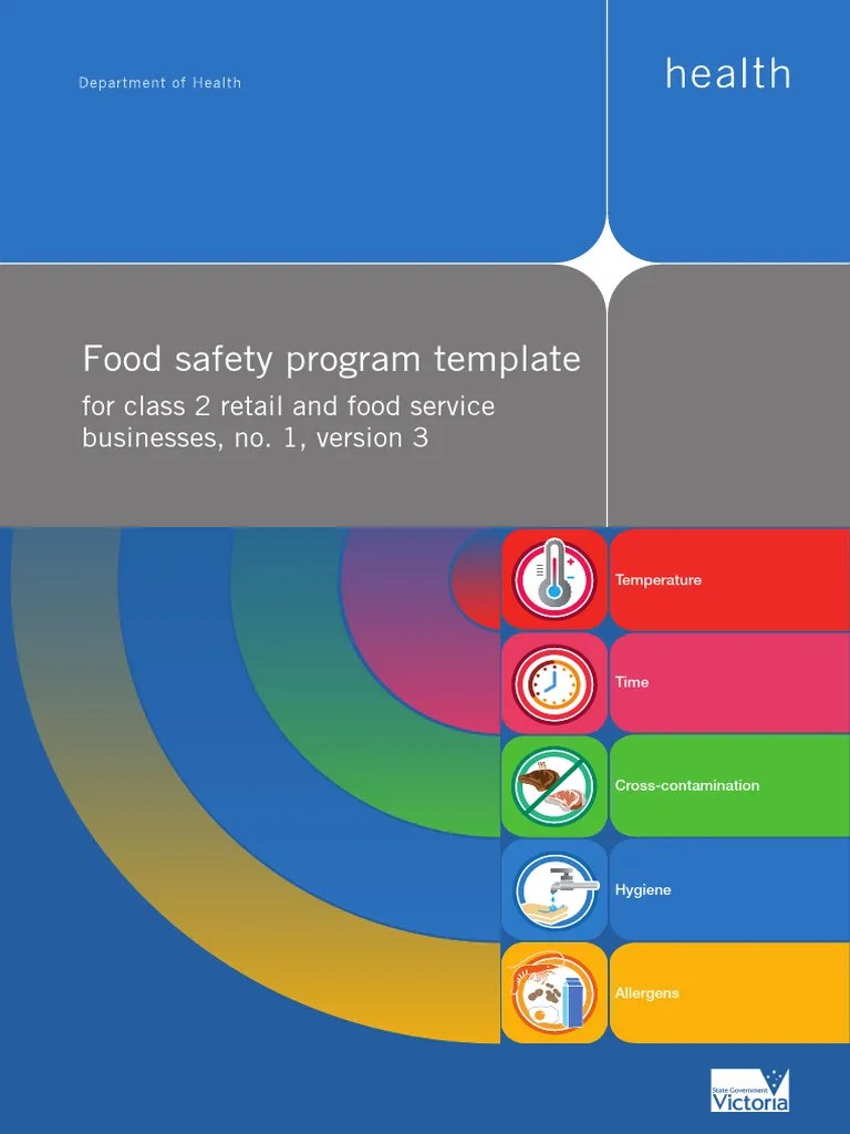 Food Safety Program Template For Class 2 Version 3 PDF