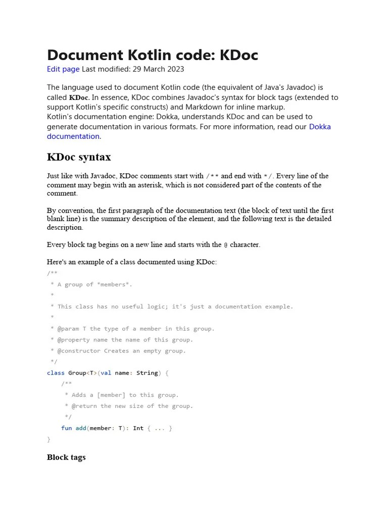 Kotlin PDF Html Element Programming Paradigms