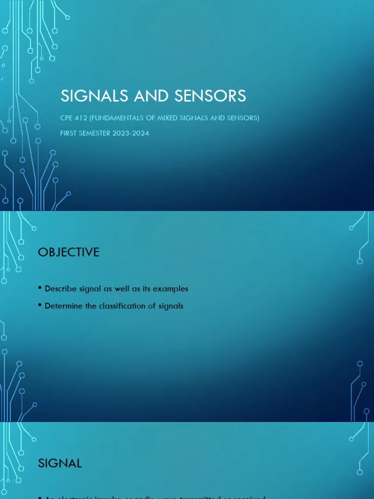 Signals Examples and Classifications PDF