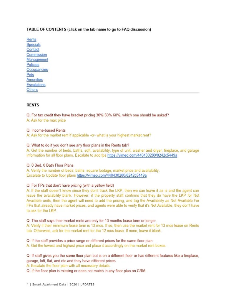 SMART FAQ Sheet Updates PDF