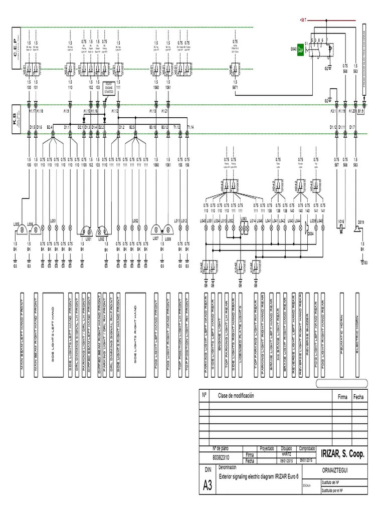 Visio8038231 Exterior Lighting Electric Diagram IRIZAR E6 PDF
