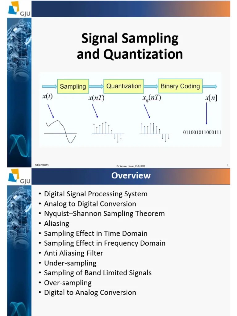 Signal Sampling and Quantization 1 PDF Analog To Digital