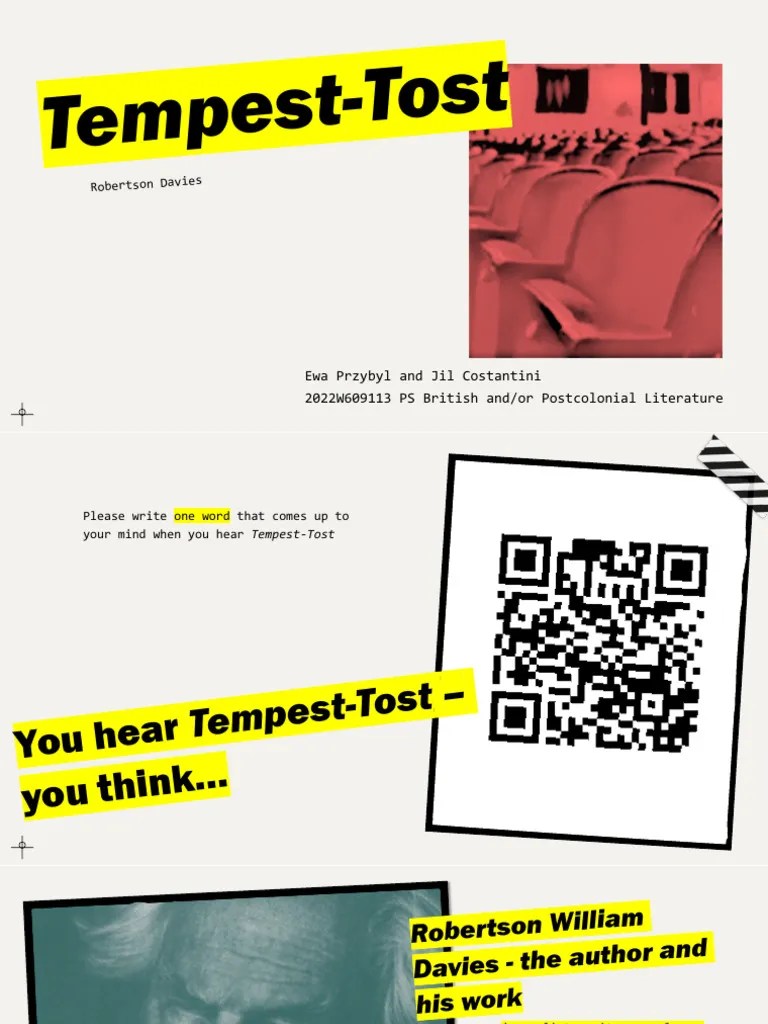 Tempest Tost PDF The Tempest