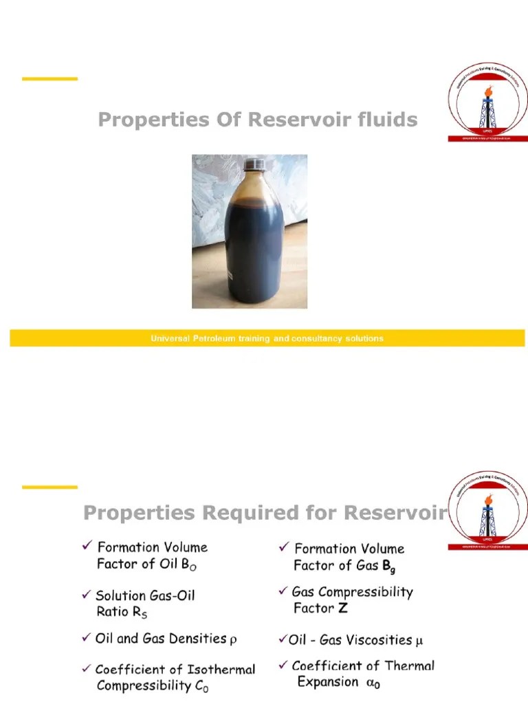 Properties of Reservoir Fluid PDF
