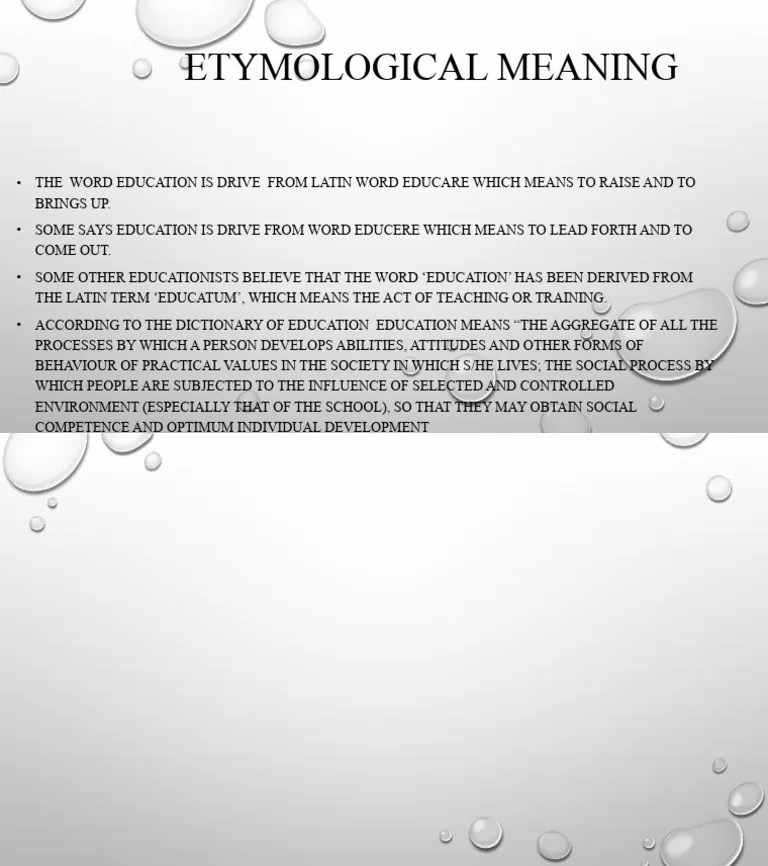 Etymological Meaning PDF
