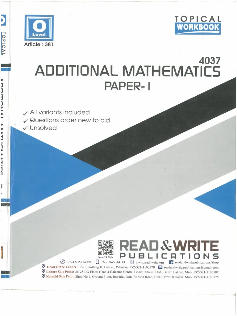 Add Math P1 PDF