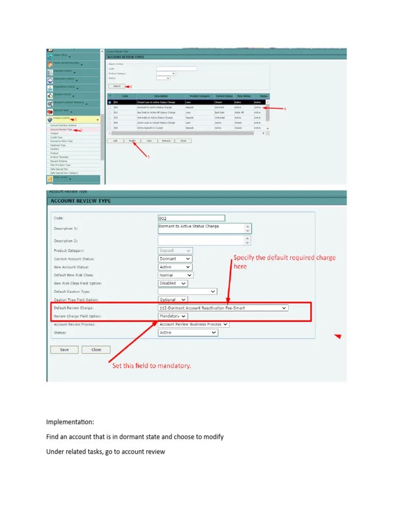 SOP Adding Charge On Dormant Account Reactivation PDF