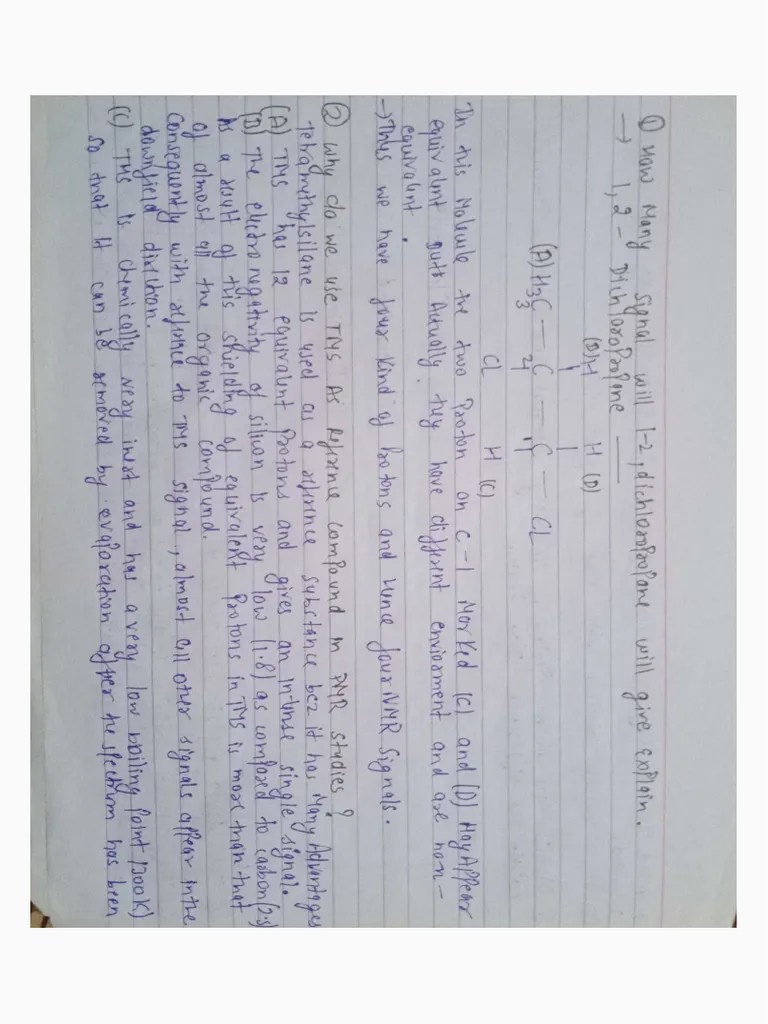 NMR spectroscopy question answer PDF PDF